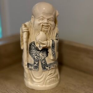 Vintage 90’s Japanese Engraved Ceramic Figurine